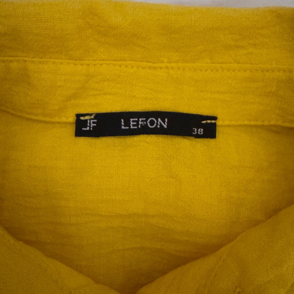 Lefton Yellow Wide Leg Pants Modern Fit - Picture 3 of 5